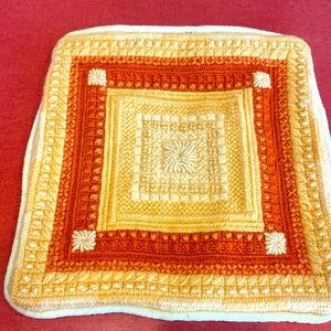 Vintage hand stitched pillow cover.